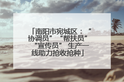 南阳市宛城区：“协调员”“帮扶员”“宣传员” 生产一线助力抢收抢种