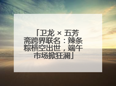 卫龙 × 五芳斋跨界联名：辣条粽横空出世，端午市场掀狂澜