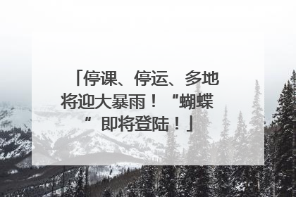 停课、停运、多地将迎大暴雨！“蝴蝶”即将登陆！