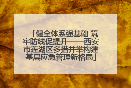 健全体系强基础 筑牢防线促提升——西安市莲湖区多措并举构建基层应急管理新格局