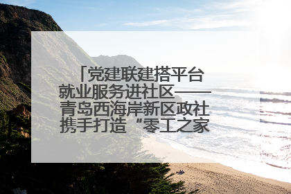 党建联建搭平台 就业服务进社区——青岛西海岸新区政社携手打造“零工之家”就业服务新阵地
