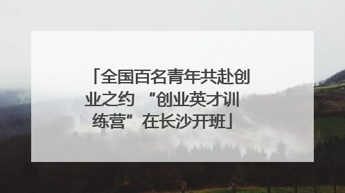 全国百名青年共赴创业之约 “创业英才训练营”在长沙开班