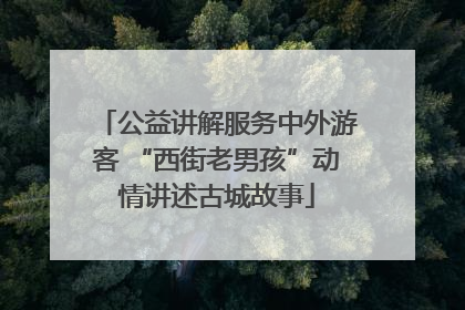 公益讲解服务中外游客 “西街老男孩”动情讲述古城故事