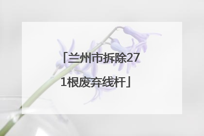兰州市拆除271根废弃线杆