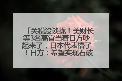 关税没谈拢！美财长等3名高官当着日方吵起来了，日本代表懵了！日方：希望实现石破茂与特朗普的会晤