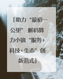 助力“最初一公里” 解码算力小镇“服务+科技+生态”创新范式
