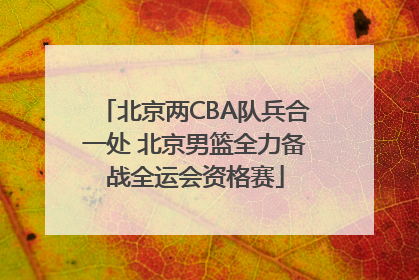 北京两CBA队兵合一处 北京男篮全力备战全运会资格赛