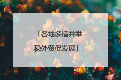 各地多措并举稳外贸促发展