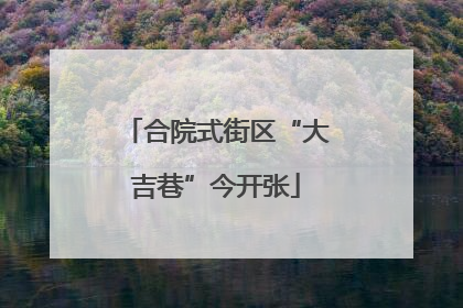 合院式街区“大吉巷”今开张