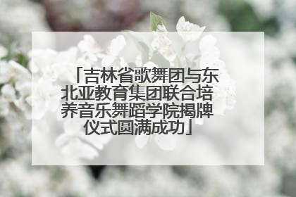 吉林省歌舞团与东北亚教育集团联合培养音乐舞蹈学院揭牌仪式圆满成功
