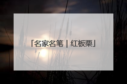 名家名笔｜红板栗