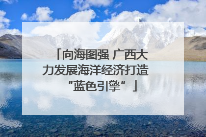 向海图强 广西大力发展海洋经济打造“蓝色引擎”