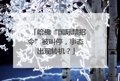 哈佛“国际禁招令”被叫停，事态出现转机？