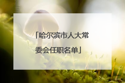 哈尔滨市人大常委会任职名单