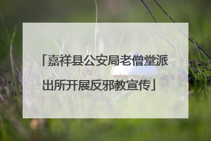 嘉祥县公安局老僧堂派出所开展反邪教宣传