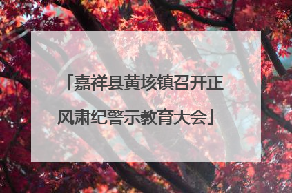 嘉祥县黄垓镇召开正风肃纪警示教育大会