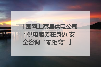 国网上蔡县供电公司：供电服务在身边 安全咨询“零距离”
