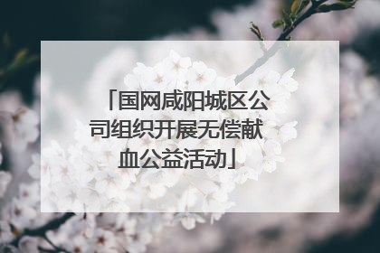 国网咸阳城区公司组织开展无偿献血公益活动