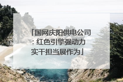 国网庆阳供电公司：红色引擎强动力 实干担当展作为