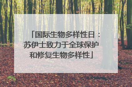 国际生物多样性日：苏伊士致力于全球保护和修复生物多样性