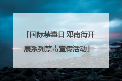 国际禁毒日 邓南街开展系列禁毒宣传活动