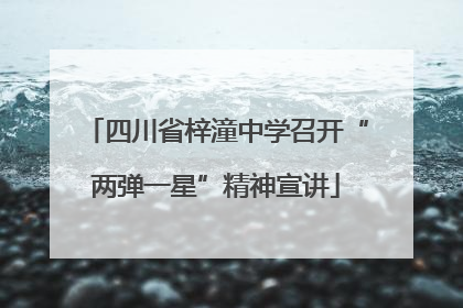 四川省梓潼中学召开“两弹一星”精神宣讲