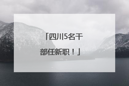 四川5名干部任新职！