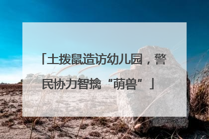 土拨鼠造访幼儿园，警民协力智擒“萌兽”