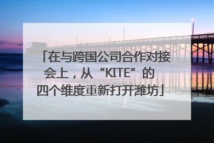 在与跨国公司合作对接会上，从“KITE”的四个维度重新打开潍坊
