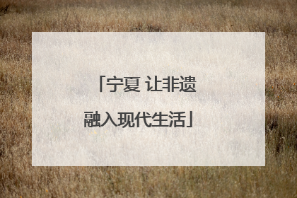宁夏 让非遗融入现代生活