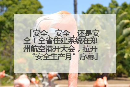 安全、安全，还是安全！全省住建系统在郑州航空港开大会，拉开“安全生产月”序幕