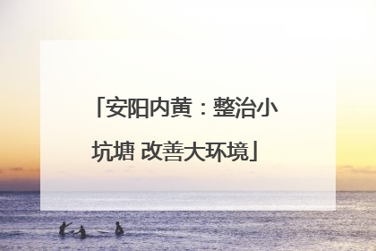安阳内黄：整治小坑塘 改善大环境