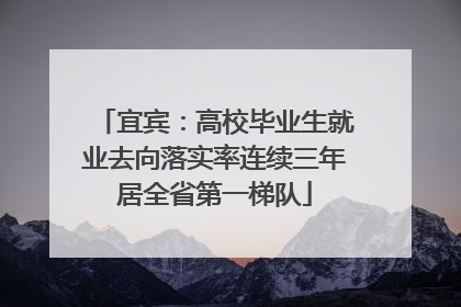 宜宾：高校毕业生就业去向落实率连续三年居全省第一梯队