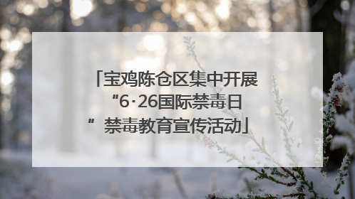 宝鸡陈仓区集中开展“6･26国际禁毒日”禁毒教育宣传活动