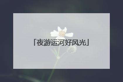 夜游运河好风光