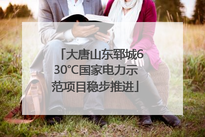 大唐山东郓城630℃国家电力示范项目稳步推进