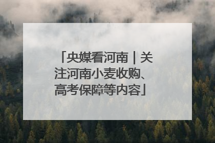 央媒看河南｜关注河南小麦收购、高考保障等内容