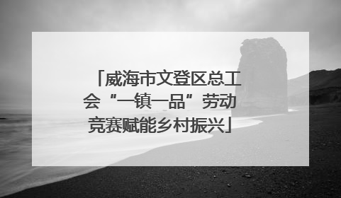 威海市文登区总工会“一镇一品”劳动竞赛赋能乡村振兴