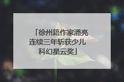 徐州籍作家潘亮连续三年斩获少儿科幻星云奖