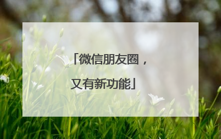 微信朋友圈，又有新功能