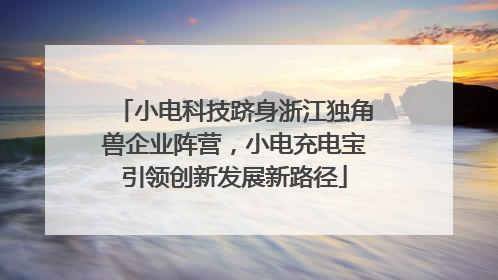 小电科技跻身浙江独角兽企业阵营，小电充电宝引领创新发展新路径