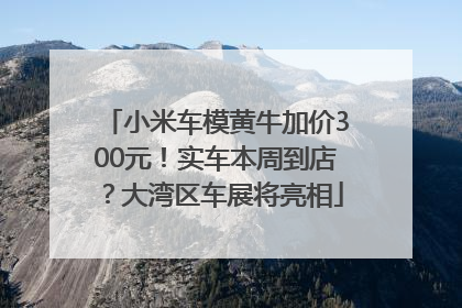 小米车模黄牛加价300元！实车本周到店？大湾区车展将亮相