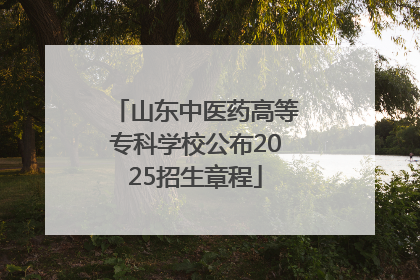山东中医药高等专科学校公布2025招生章程