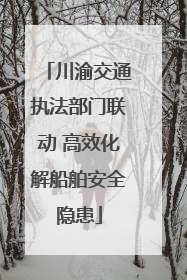 川渝交通执法部门联动 高效化解船舶安全隐患