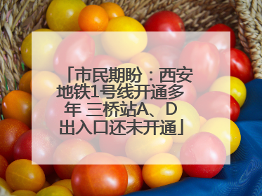 市民期盼：西安地铁1号线开通多年 三桥站A、D出入口还未开通