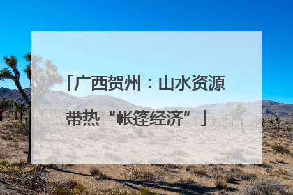 广西贺州：山水资源带热“帐篷经济”