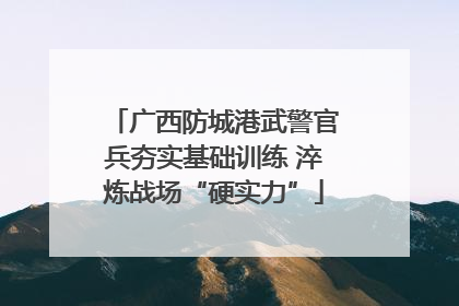 广西防城港武警官兵夯实基础训练 淬炼战场“硬实力”