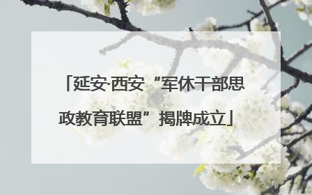 延安·西安“军休干部思政教育联盟”揭牌成立