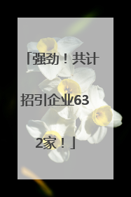 强劲！共计招引企业632家！