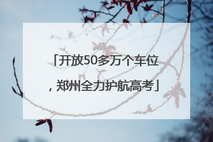 开放50多万个车位，郑州全力护航高考